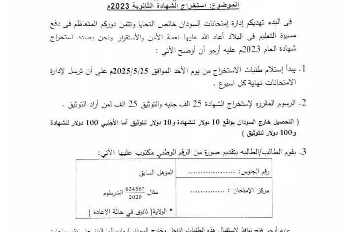 الشهادة السودانية