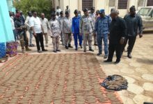 وقف والي ولاية الجزيرة،  الطاهر إبراهيم الخير، صباح الأحد، على تفاصيل ضبطية كبيرة نفذتها إدارة شرطة مكافحة التهريب بالولاية، أسفرت عن ضبط 2770 قندول بنقو، في واحدة من أكبر الضبطيات خلال الفترة الأخيرة.